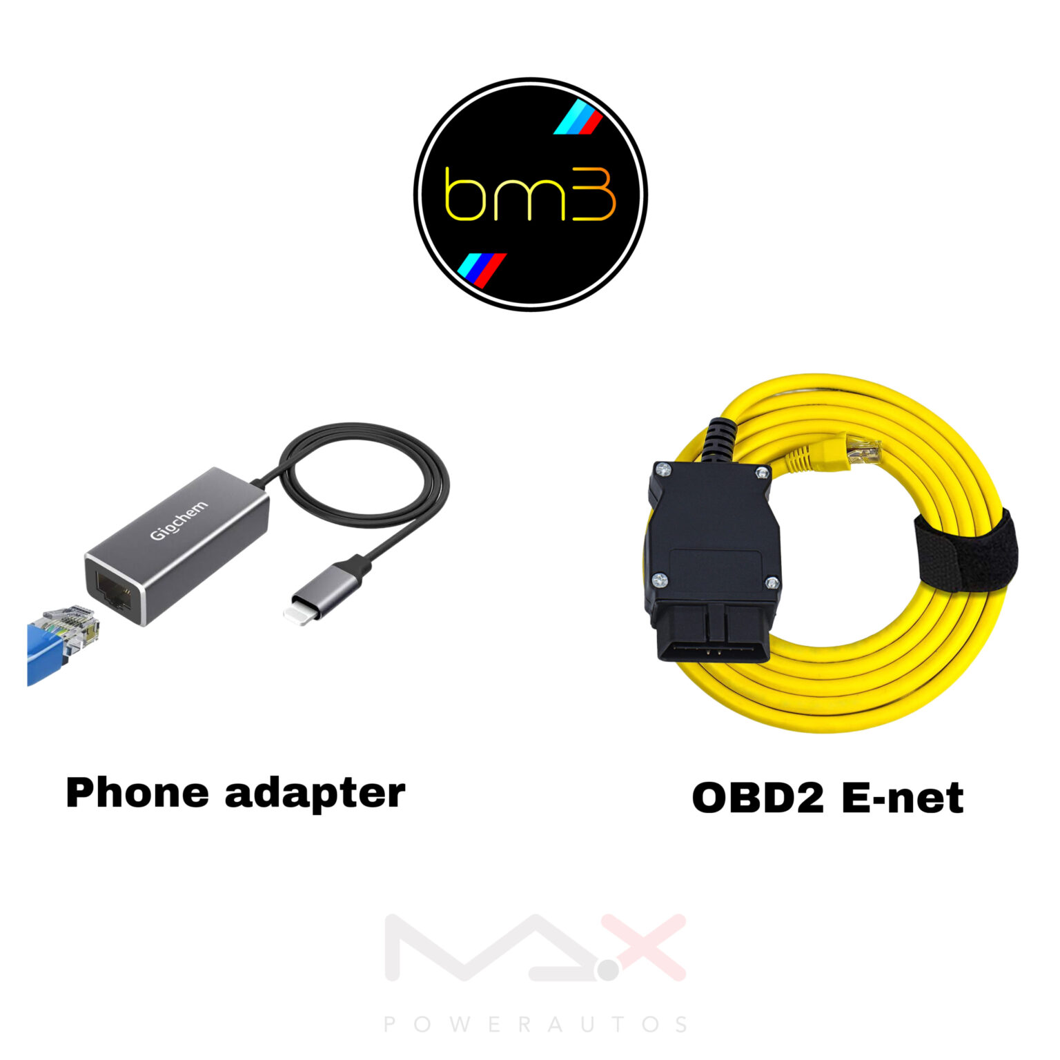 Bootmod3 E-net OBD II Cable + Phone Adapter – MAX POWER AUTOS